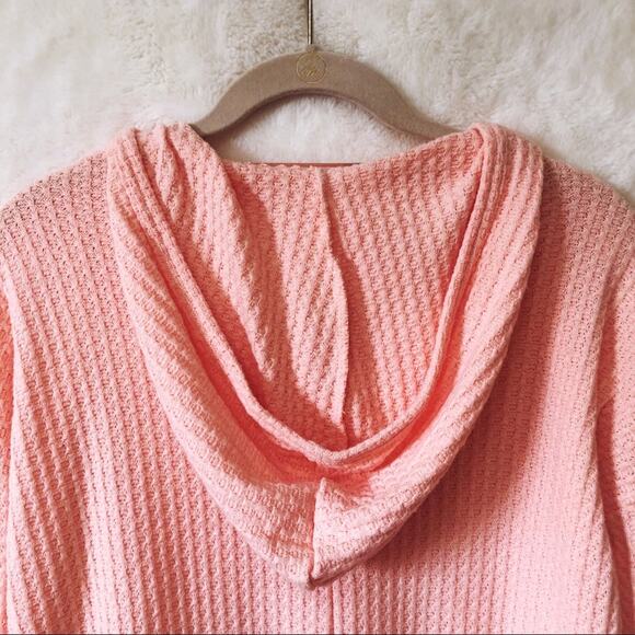 Cupio Blush Peach Soft High Low Hoodie - Picture 6 of 15